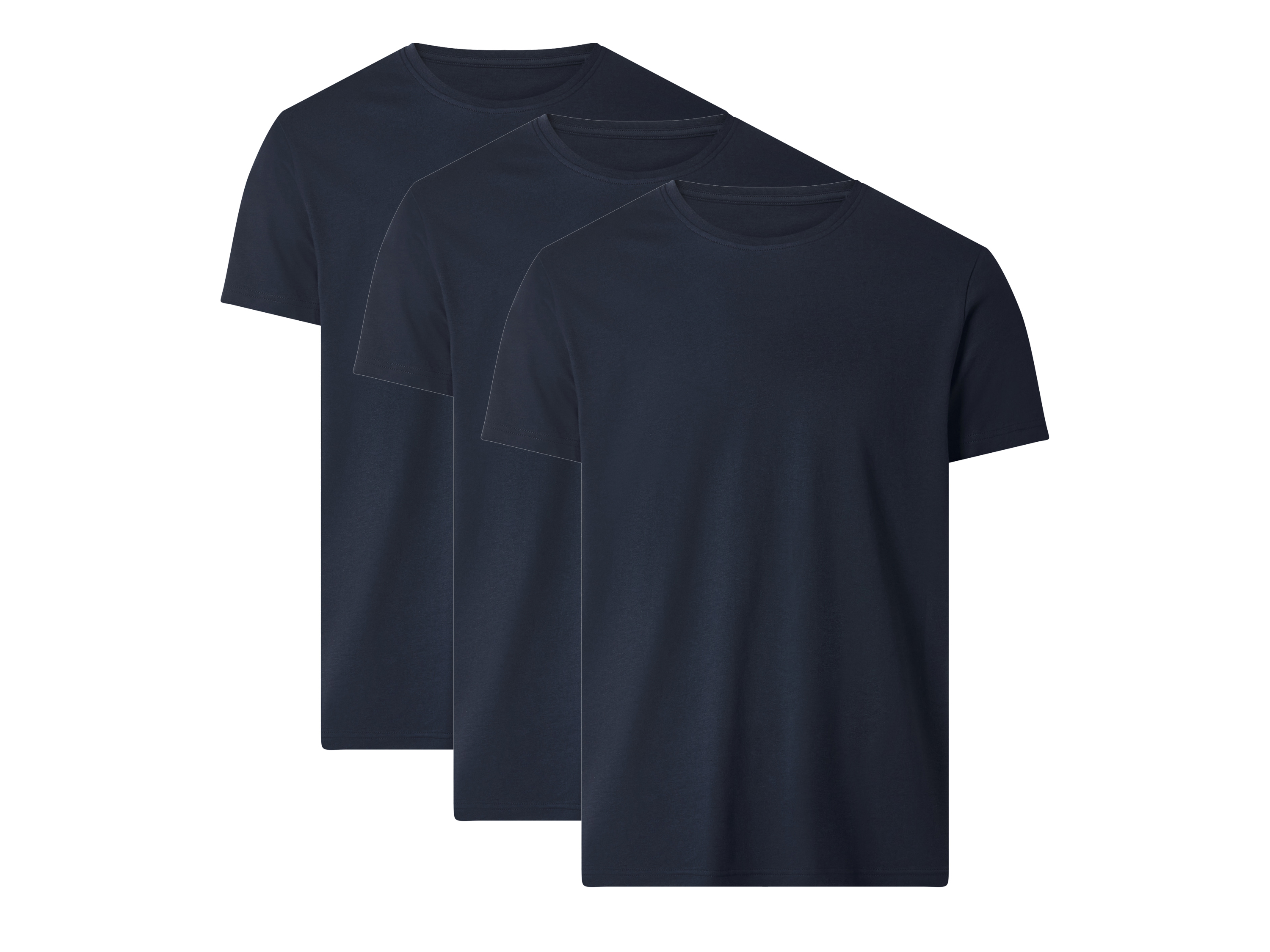 Esmara MEN Pánské triko s BIO bavlnou, 3 kusy (navy modrá, S (44/46))