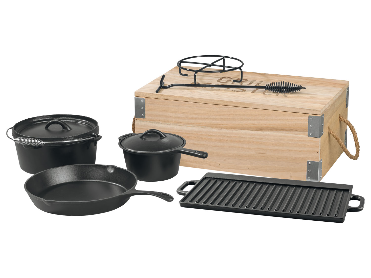 GRILLMEISTER Litinová sada na vaření, 7dílná