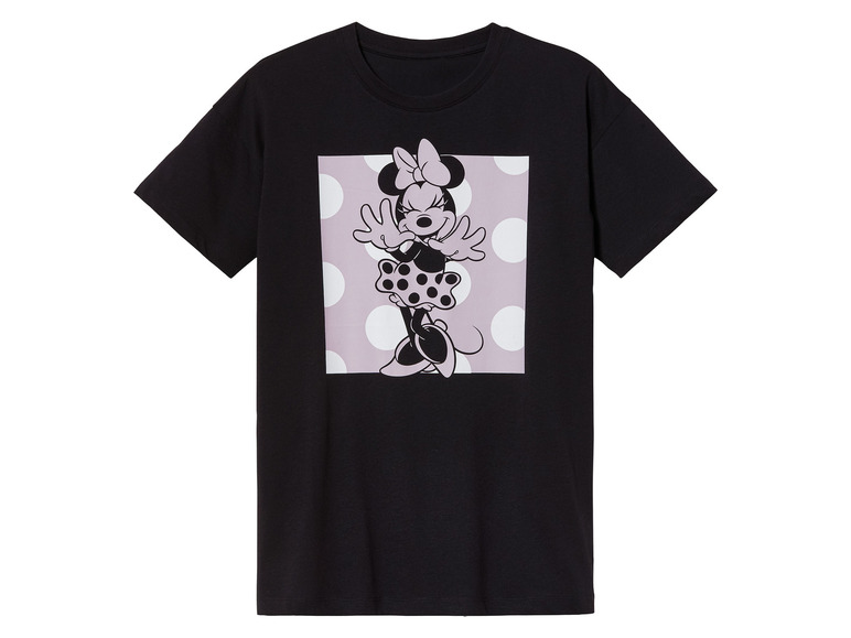 Černé tričko s potiskem Minnie Mouse.