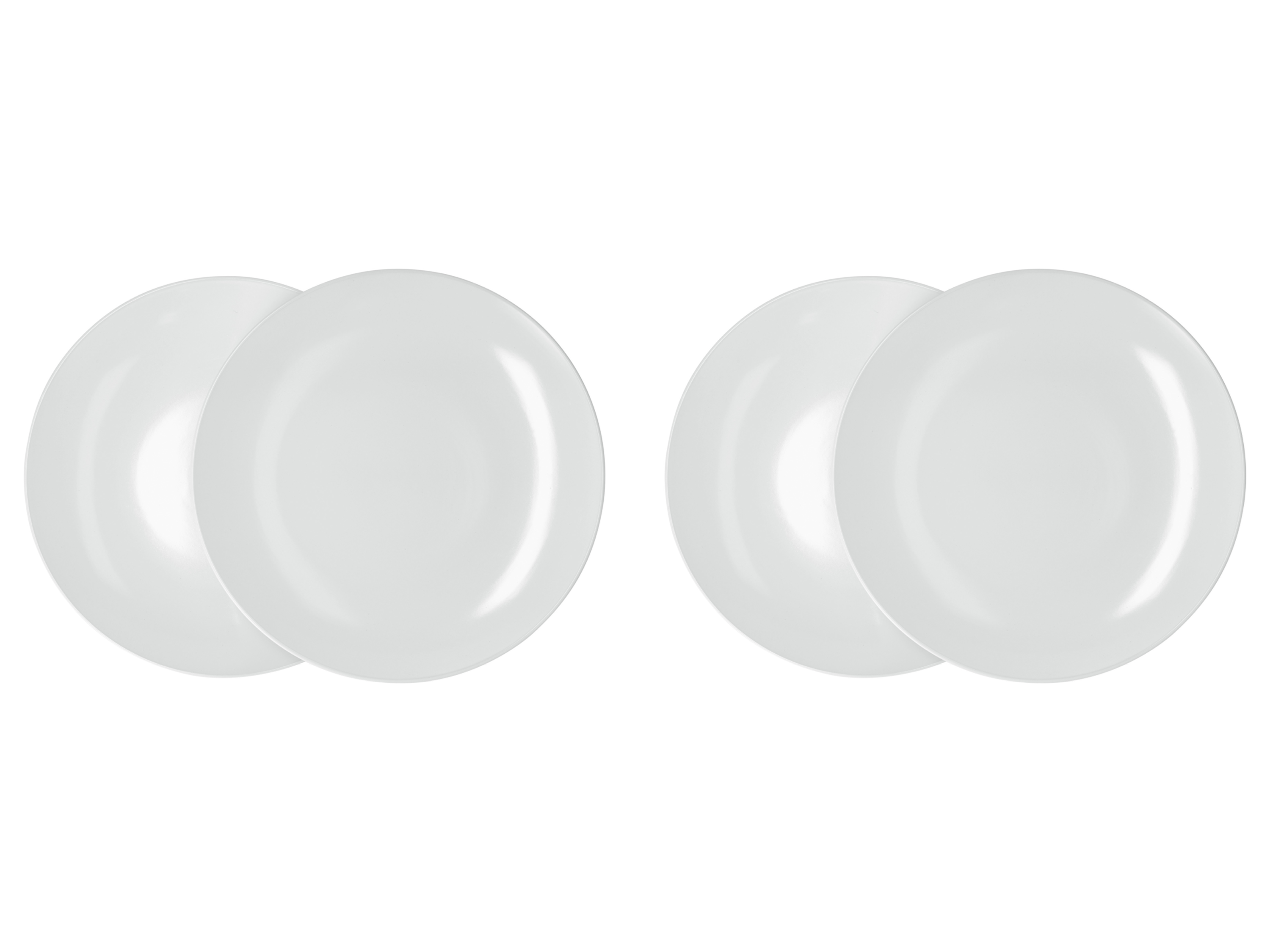Silvercrest® Sada jídelních / polévkových talířů, 4dílná (jídelní talíř/bílý)