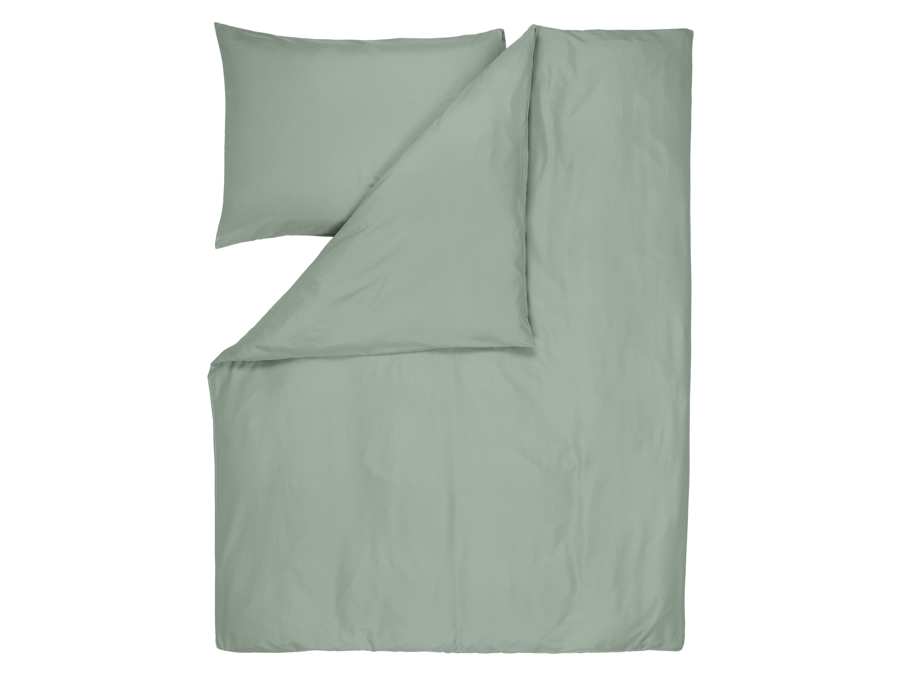 Livarno® Ložní povlečení z mikrovláknitého saténu, 140 x 200 cm, 70 x 90 cm (zelená)