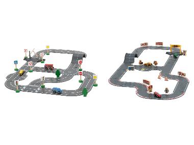 lupilu® Dřevěná stavebnice Město / Závodní dráha