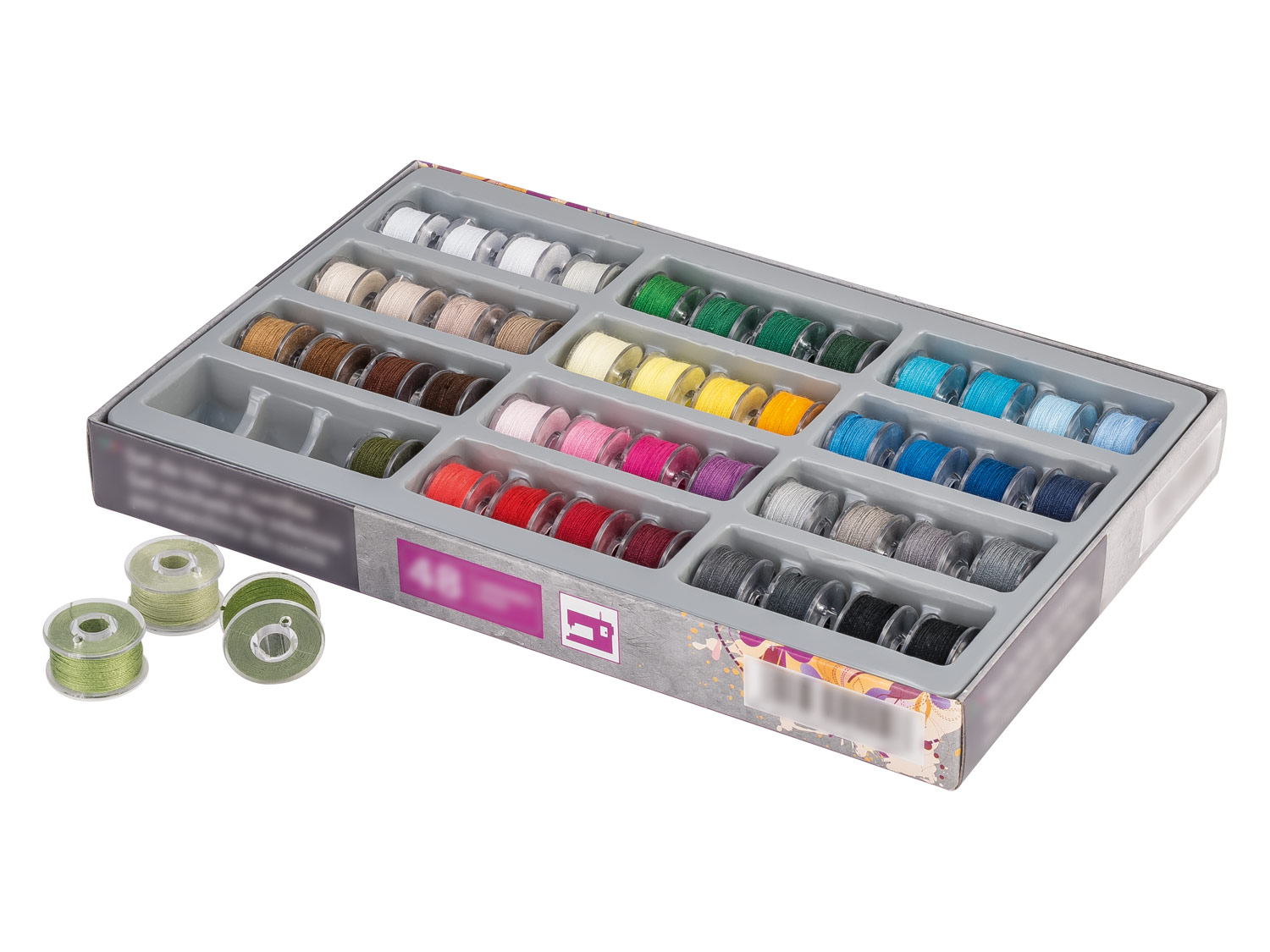 crelando® Sada cívek spodních šicích nití, 48dílná