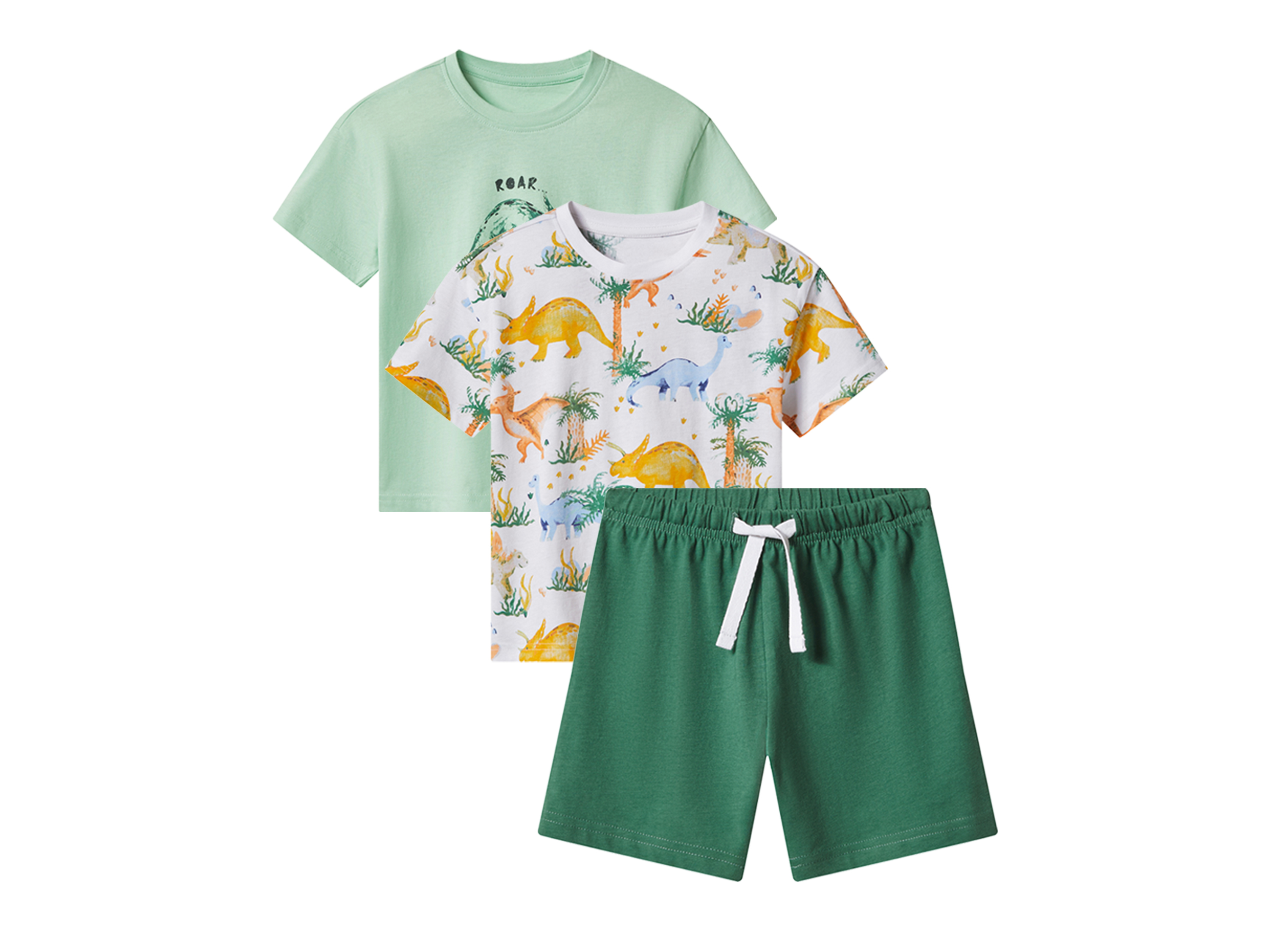 lupilu® Dívčí / Chlapecká letní souprava, 3dílná (zelená/bílá, 110/116)