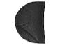 Černá látka s květinovým vzorem, složená do tvaru vějíře