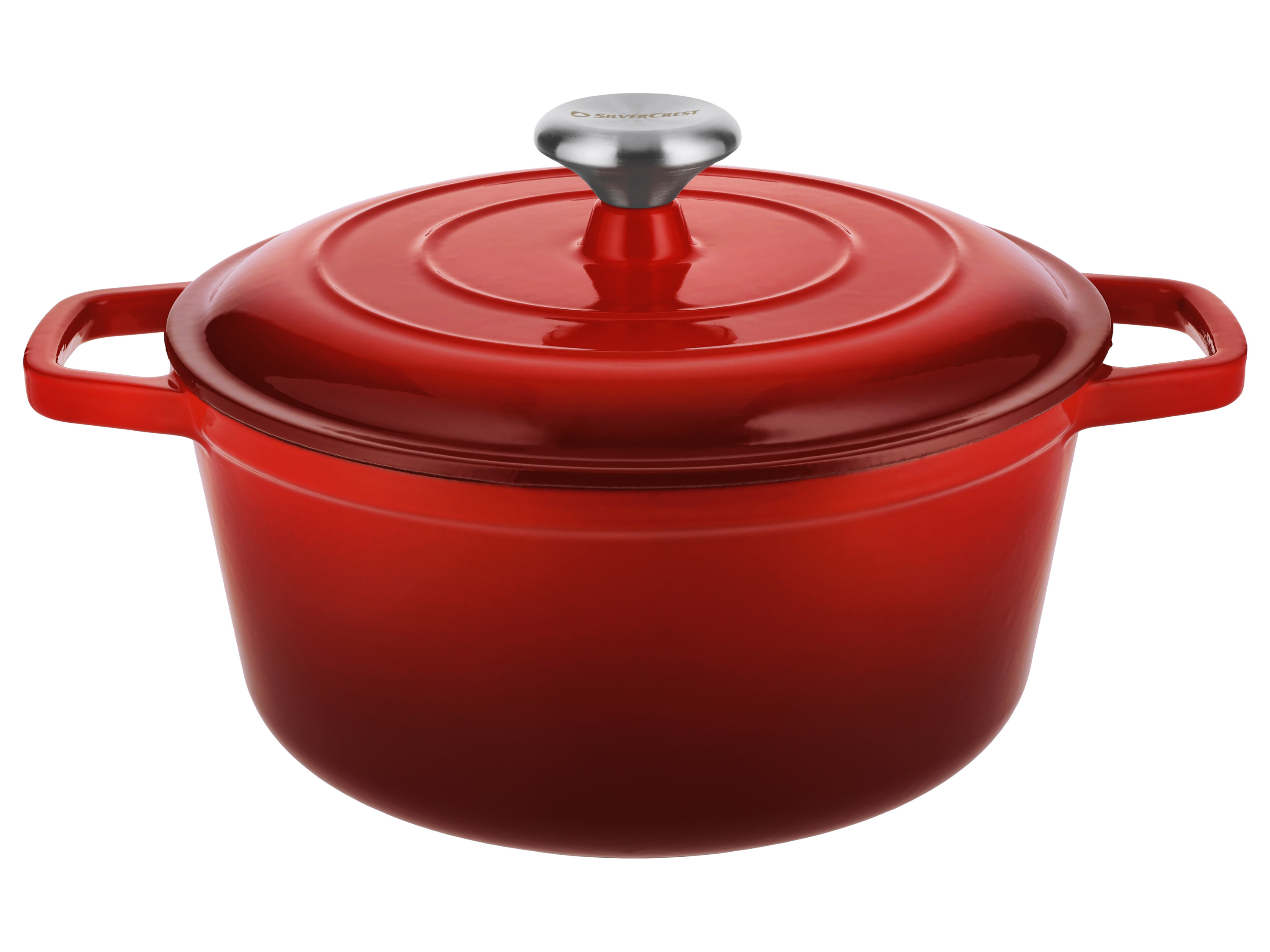 Silvercrest® Litinový hrnec Premium, Ø 26 cm / 5,0 l (červená)