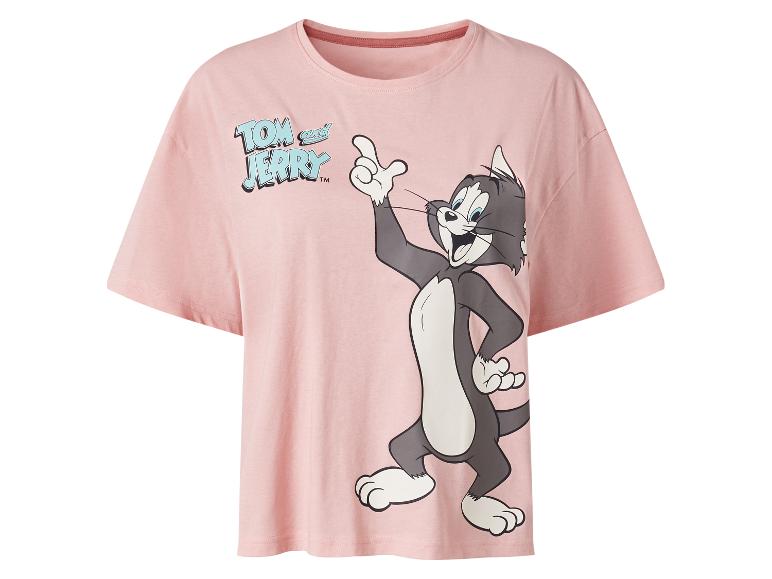 Růžové tričko s Tomem a Jerrym.
