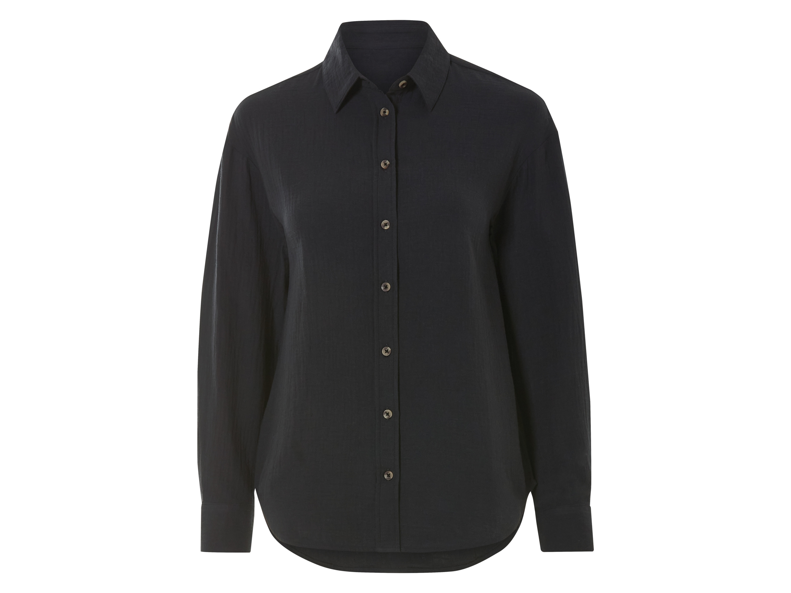 esmara® Dámská mušelínová blůza (černá, 34)