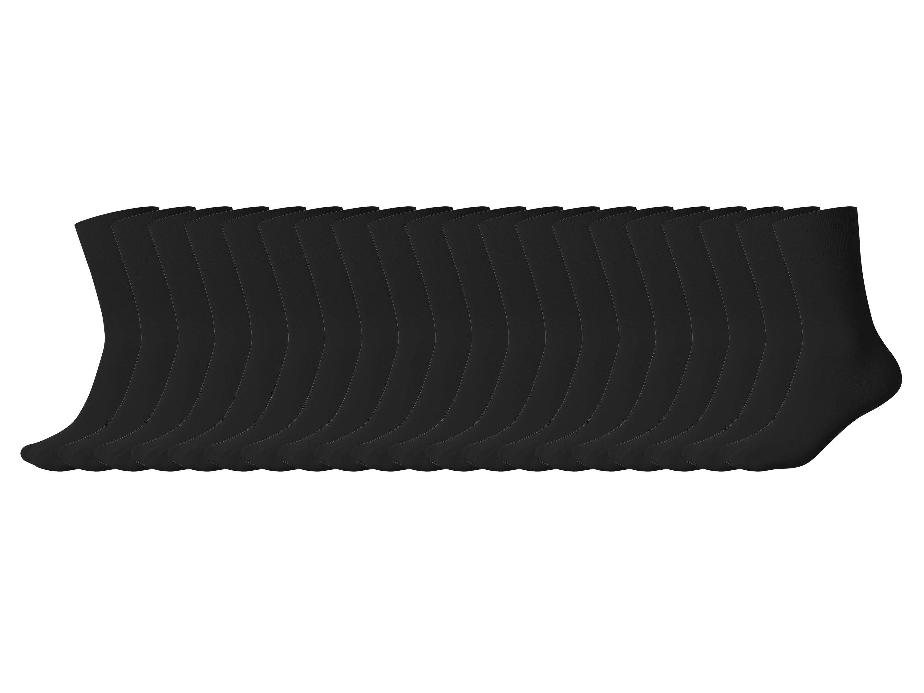 esmara® Dámské ponožky, 20 párů (černá, 35-38)