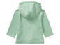 Světle zelená mikina s kapucí pro miminko s dlouhým rukávem.