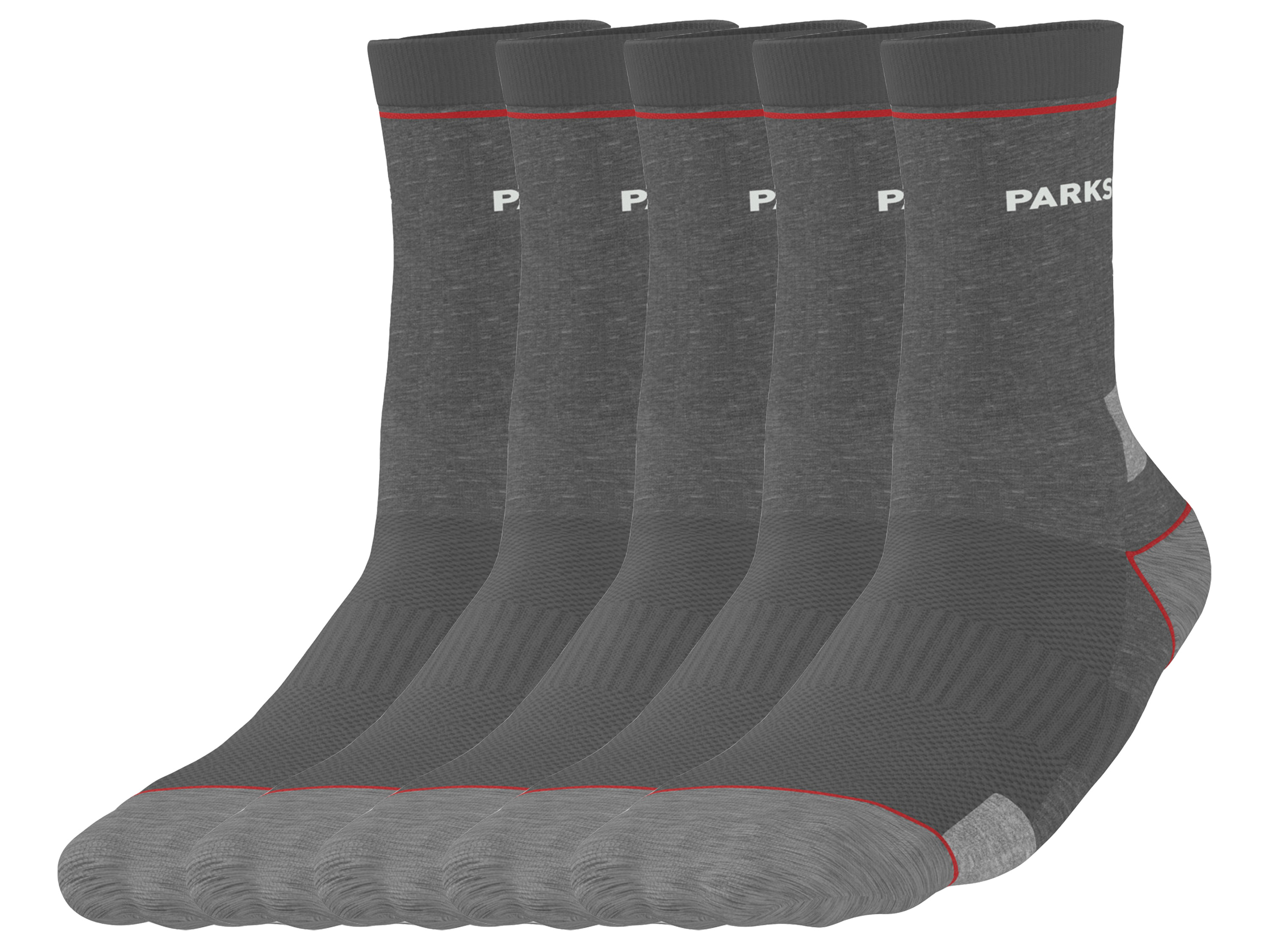 Parkside® Pánské pracovní ponožky, 5 párů (šedá, 39-42)