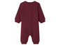 Tmavě červený overal pro miminka.