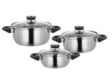 SILVERCREST® Sada hrnců z nerezové oceli, 6dílná