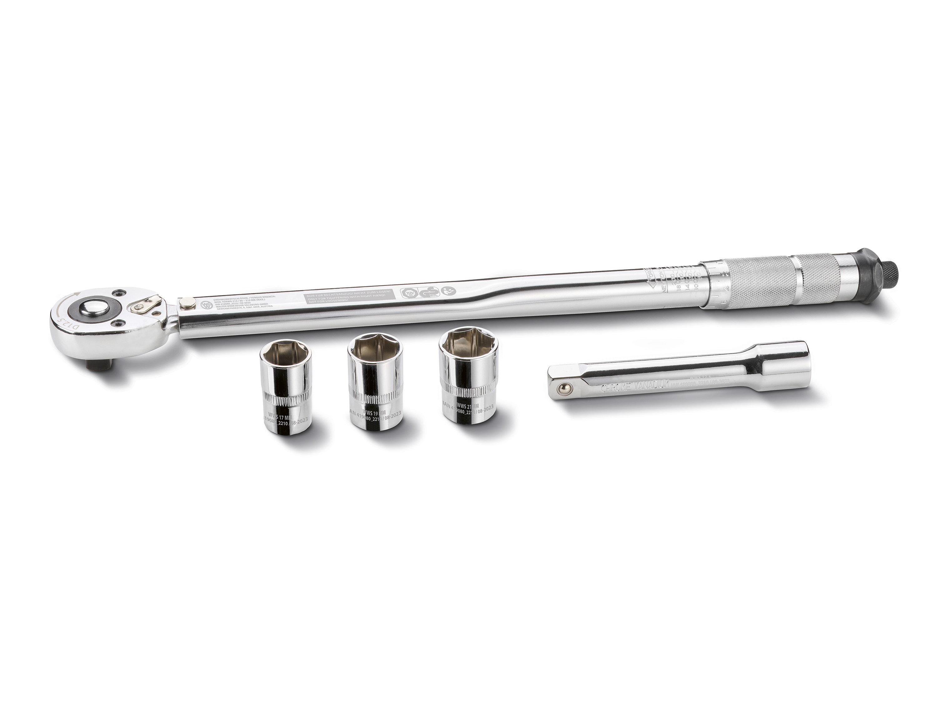 PARKSIDE® Sada momentových klíčů, 12,5 mm