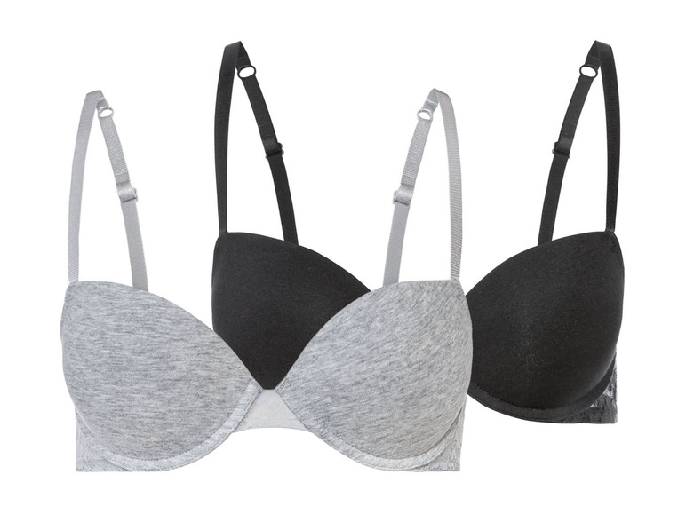  Zobrazit na celou obrazovku esmara® Dámská push-up podprsenka s krajkou, 2 kusy - Obrázek 2