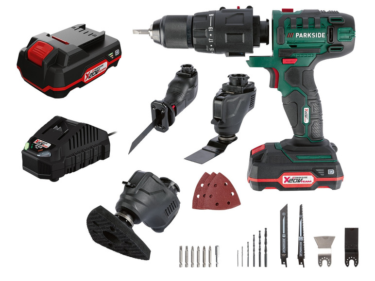  Zobrazit na celou obrazovku PARKSIDE® Aku kombinované nářadí 3 v 1 PKGA 20-Li C2, 2 Ah - Obrázek 1