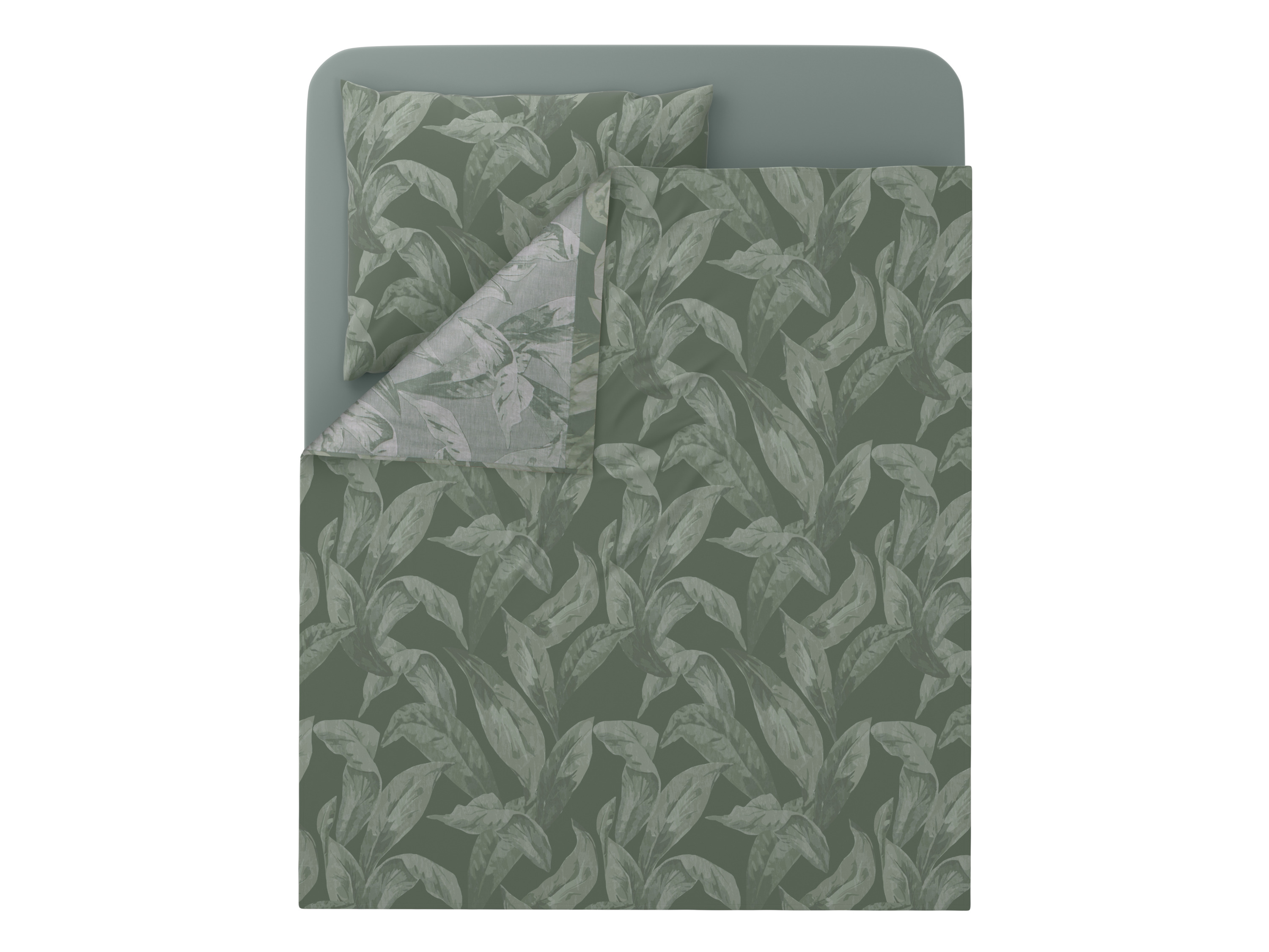 Livarno® Souprava saténového ložního povlečení, 160 x 280 cm, 70 x 90 cm (zelená)