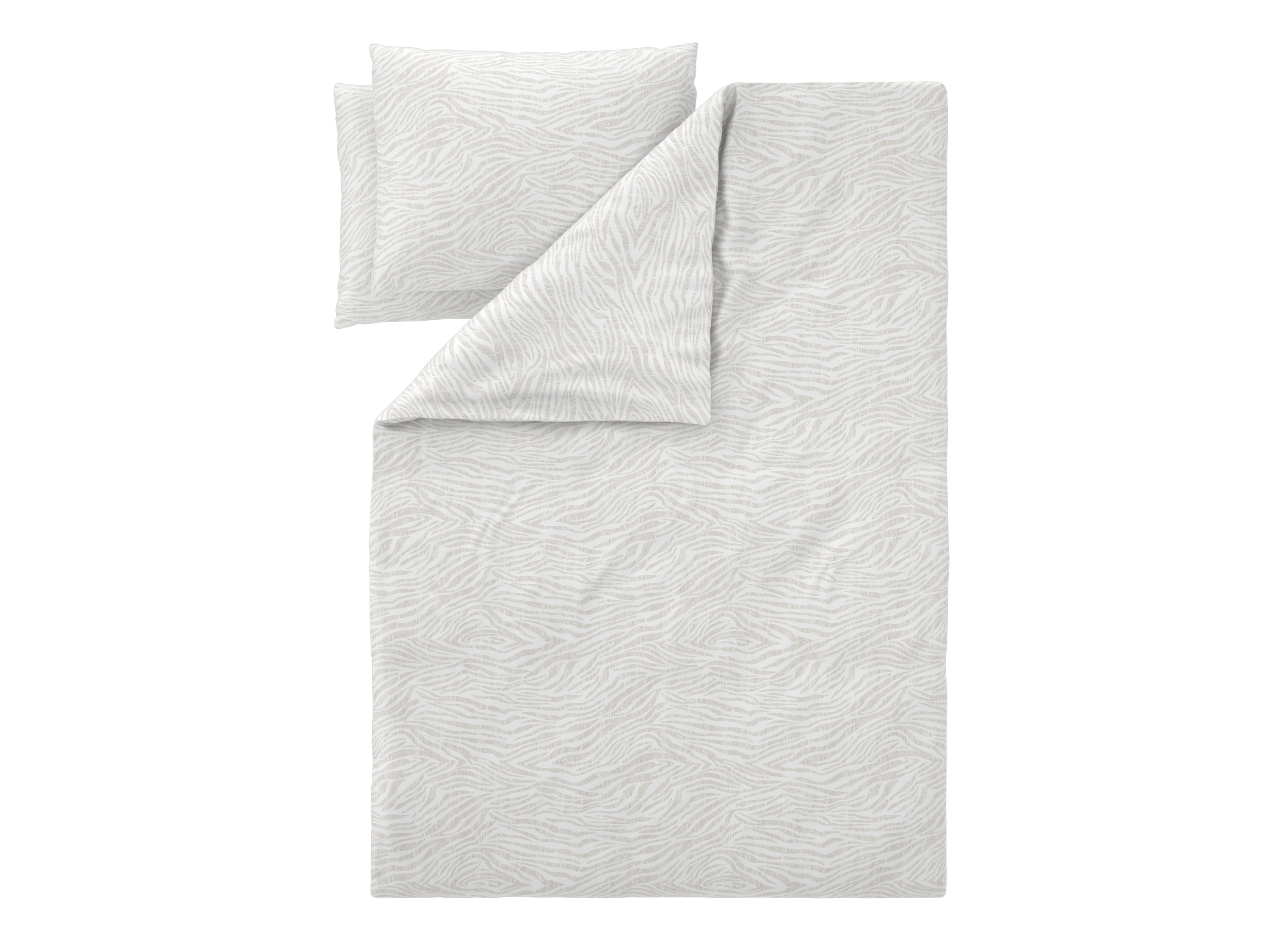 Livarno® Ložní povlečení z mikrovláknitého saténu, 240 x 220 cm, 70 x 90 cm (bílá/béžová)