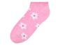 Růžové ponožky s květinovým vzorem.