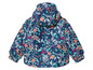 Dívčí modrá větrovka s květinovým vzorem.