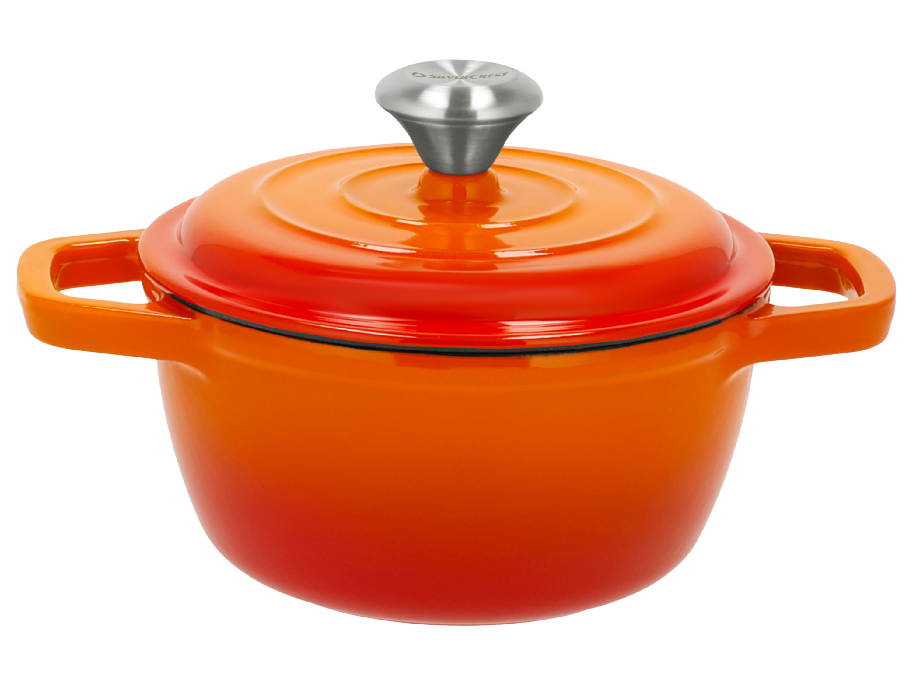 Silvercrest® Litinový hrnec Premium, Ø 16 cm / 1,4 l (oranžová)