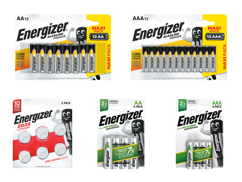  Zobrazit na celou obrazovku Energizer Alkalické / nabíjecí / knoflíkové baterie - Obrázek 1
