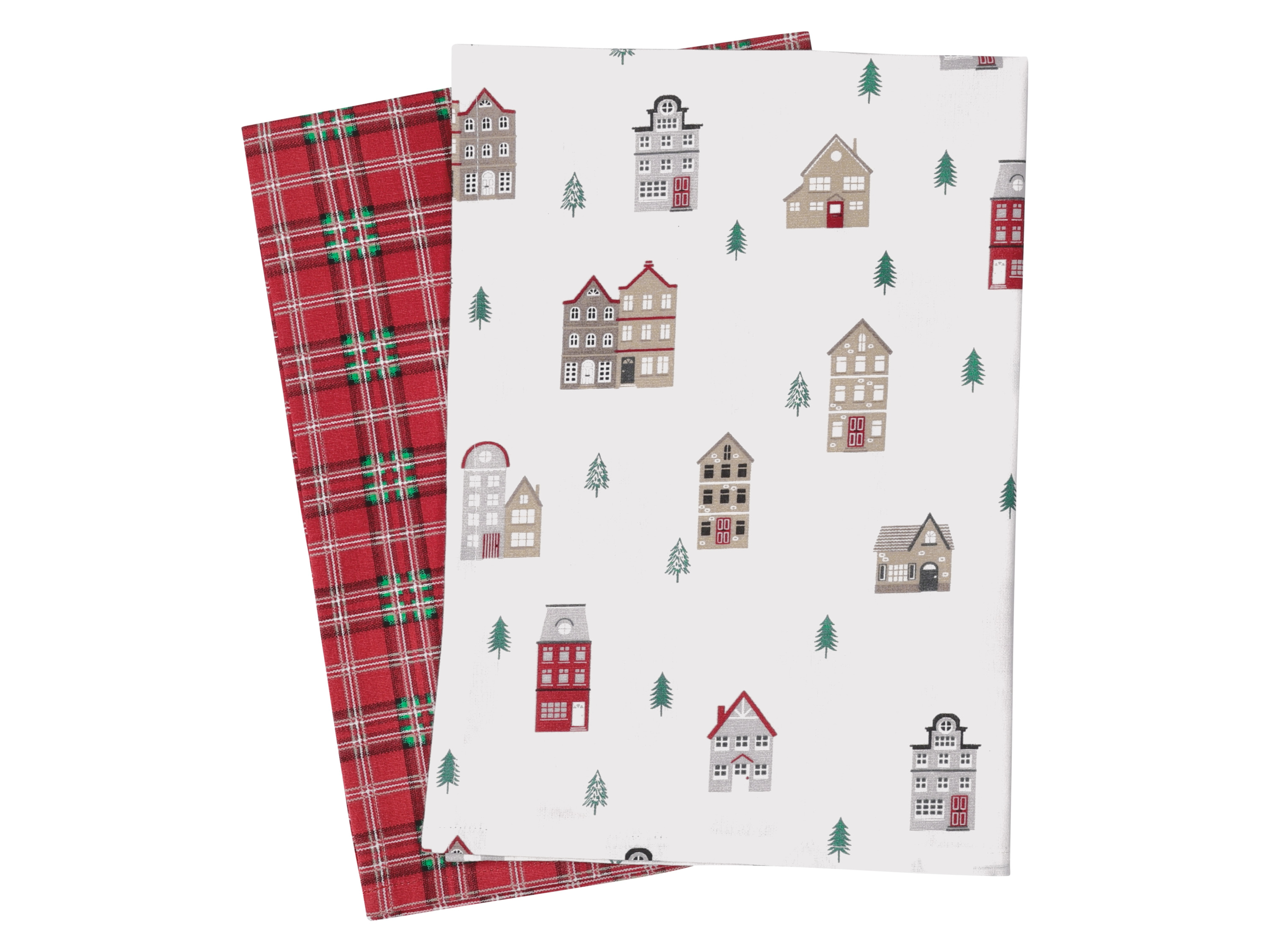 Livarno® Kuchyňská utěrka, 50 x 70 cm, 2 kusy (domečky)