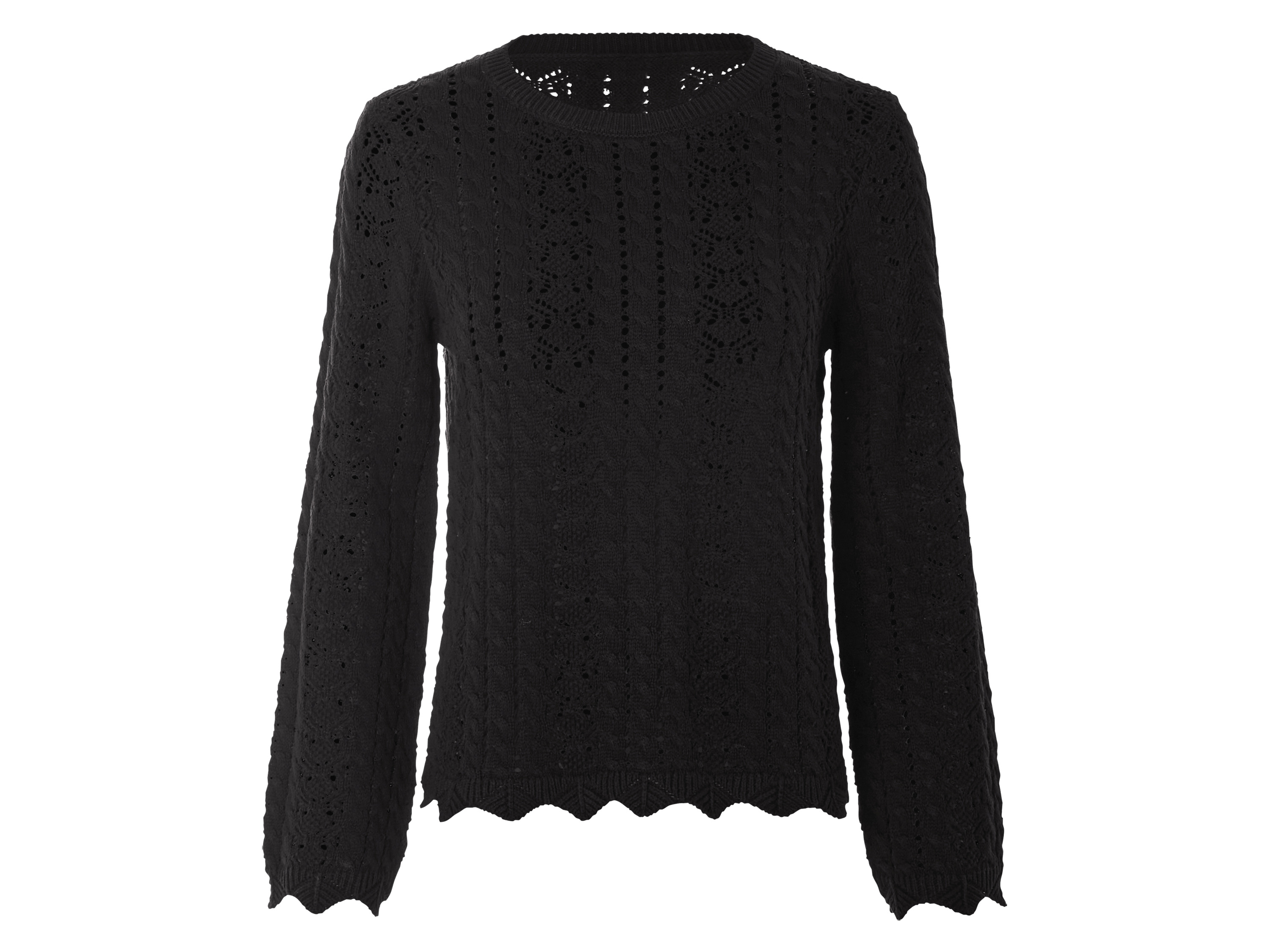 esmara® Dámský pletený svetr (černá, S(36/38))