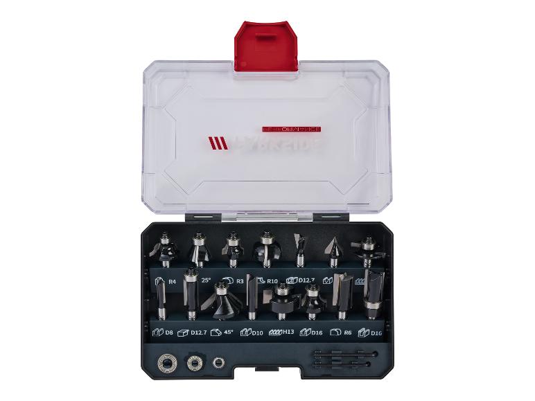 Sada dlátovacích fréz Workride v kufříku.