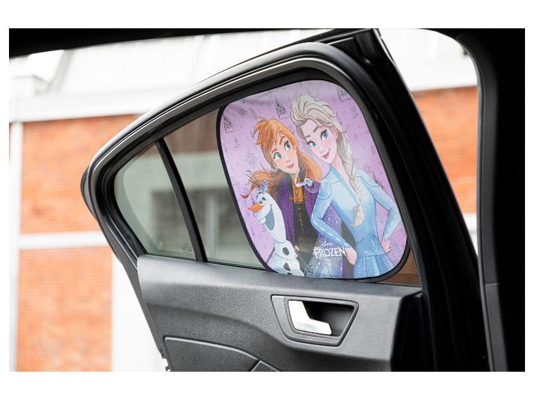 Sluneční clony do auta s motivem Frozen s Elsou, Annou a Olafem.