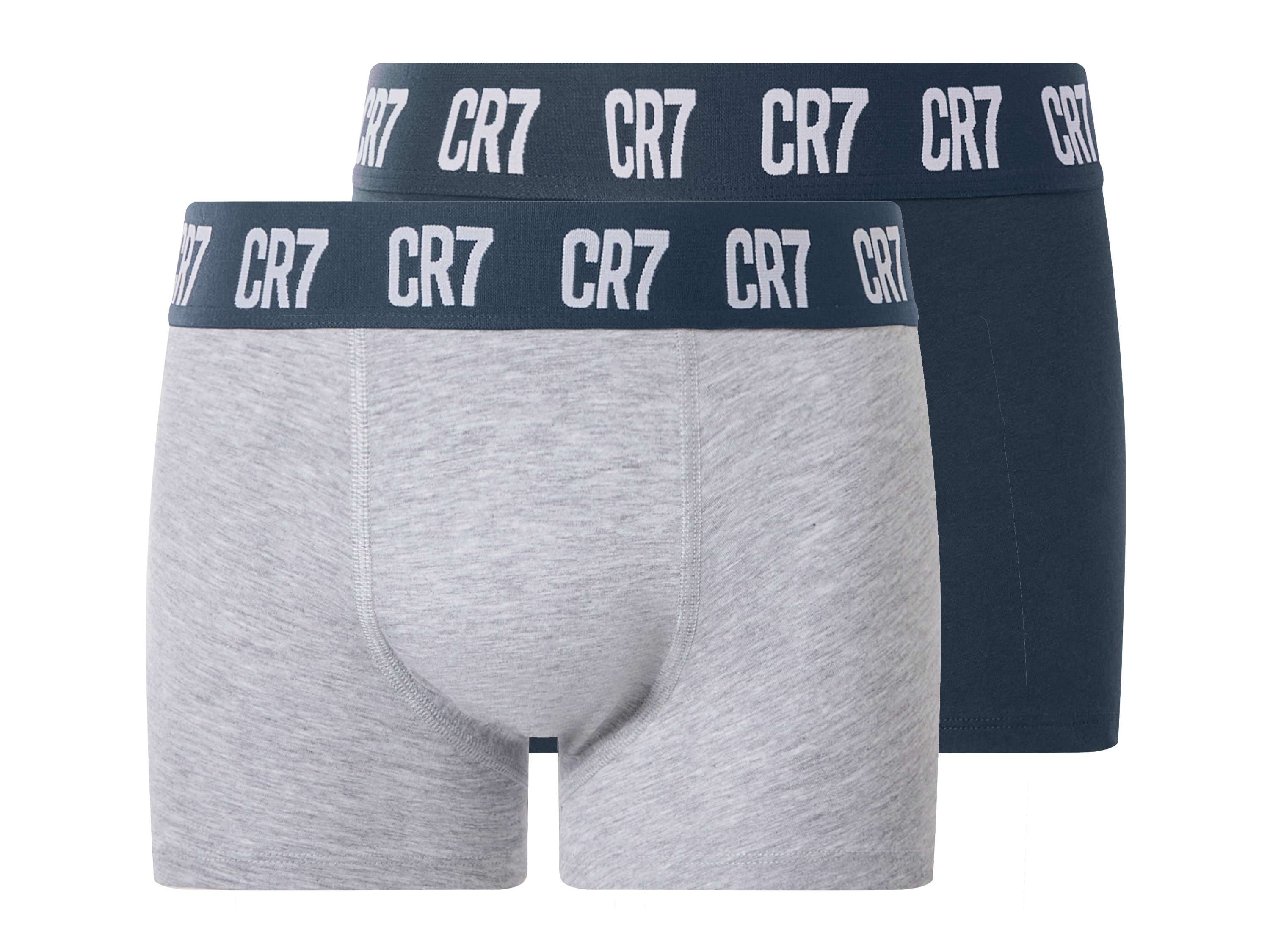 CR7 Chlapecké boxerky, 2 kusy (navy modrá / šedá, 146/152)
