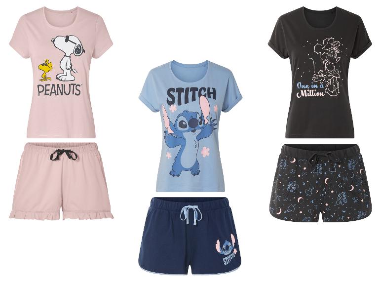 Krátké pyžama s motivy Peanuts, Stitch a Minnie Mouse: roztomilé a stylové vzory.