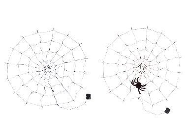 Halloweenská LED pavučina