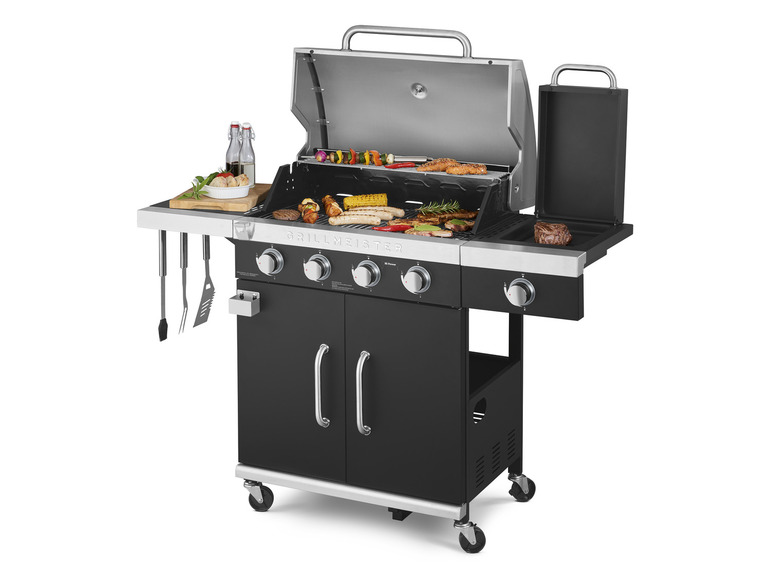  Zobrazit na celou obrazovku GRILLMEISTER Plynový gril 19,7 kW, 4 + 1 keramický hořák - Obrázek 3