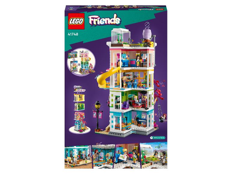 Sada LEGO Friends 41748, modulární vícepodlažní budova s minifigurkami.