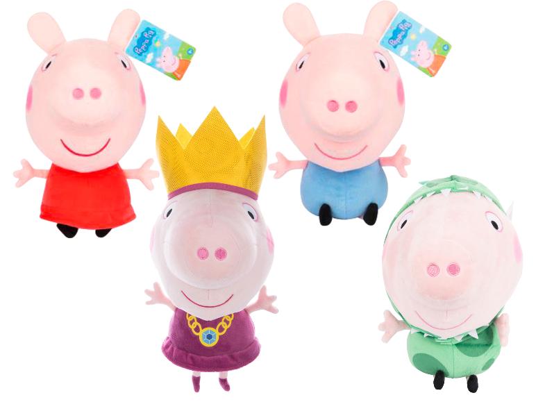 Plyšové hračky Peppa Pig: klasické a kostýmované postavičky.
