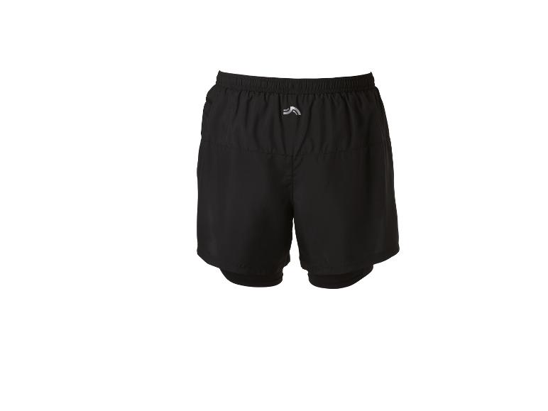 Černé pánské sportovní šortky s reflexním logem.