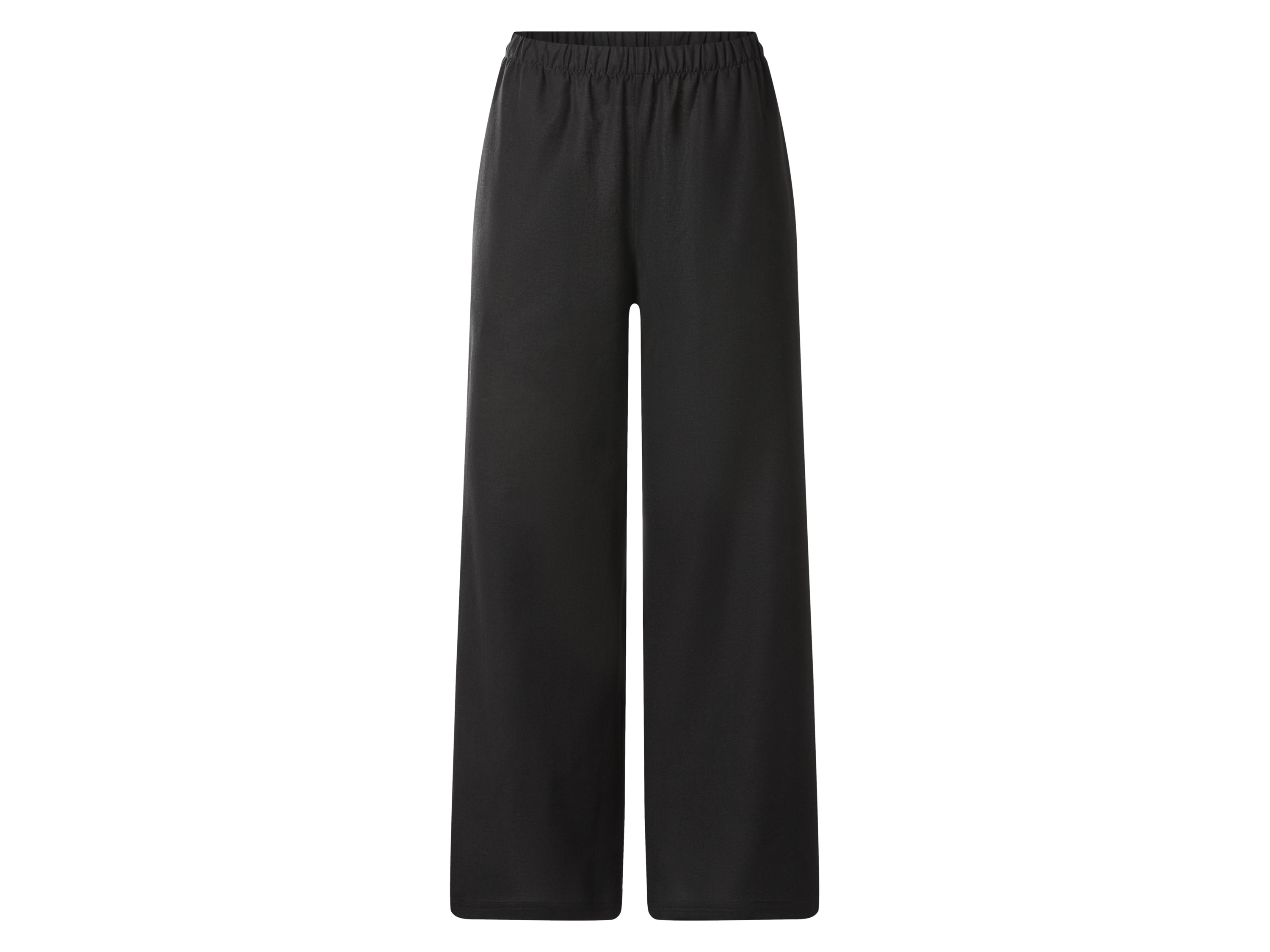 Esmara® Dámské kalhoty s podílem lnu "Wide Leg" (černá, S(36/38))