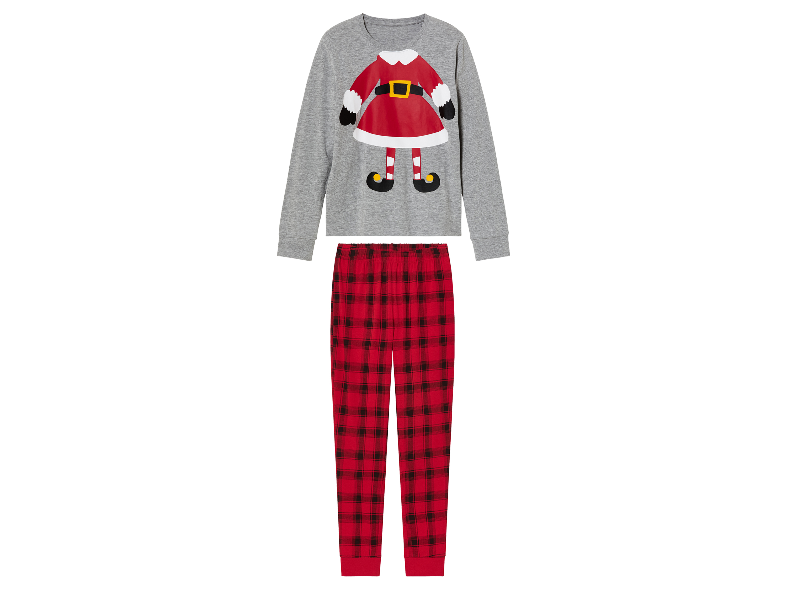 pepperts!® Dívčí vánoční pyžamo (146/152, šedá/červená)