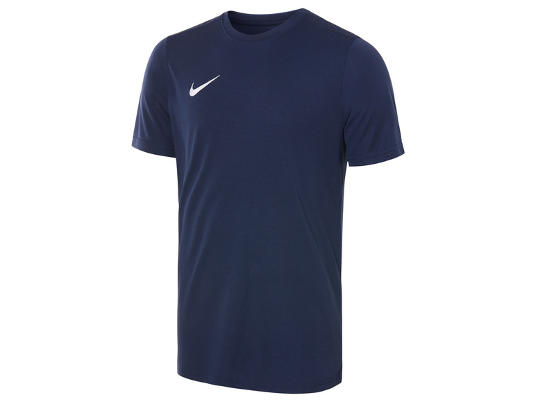 Tmavě modré tričko Nike s krátkým rukávem.