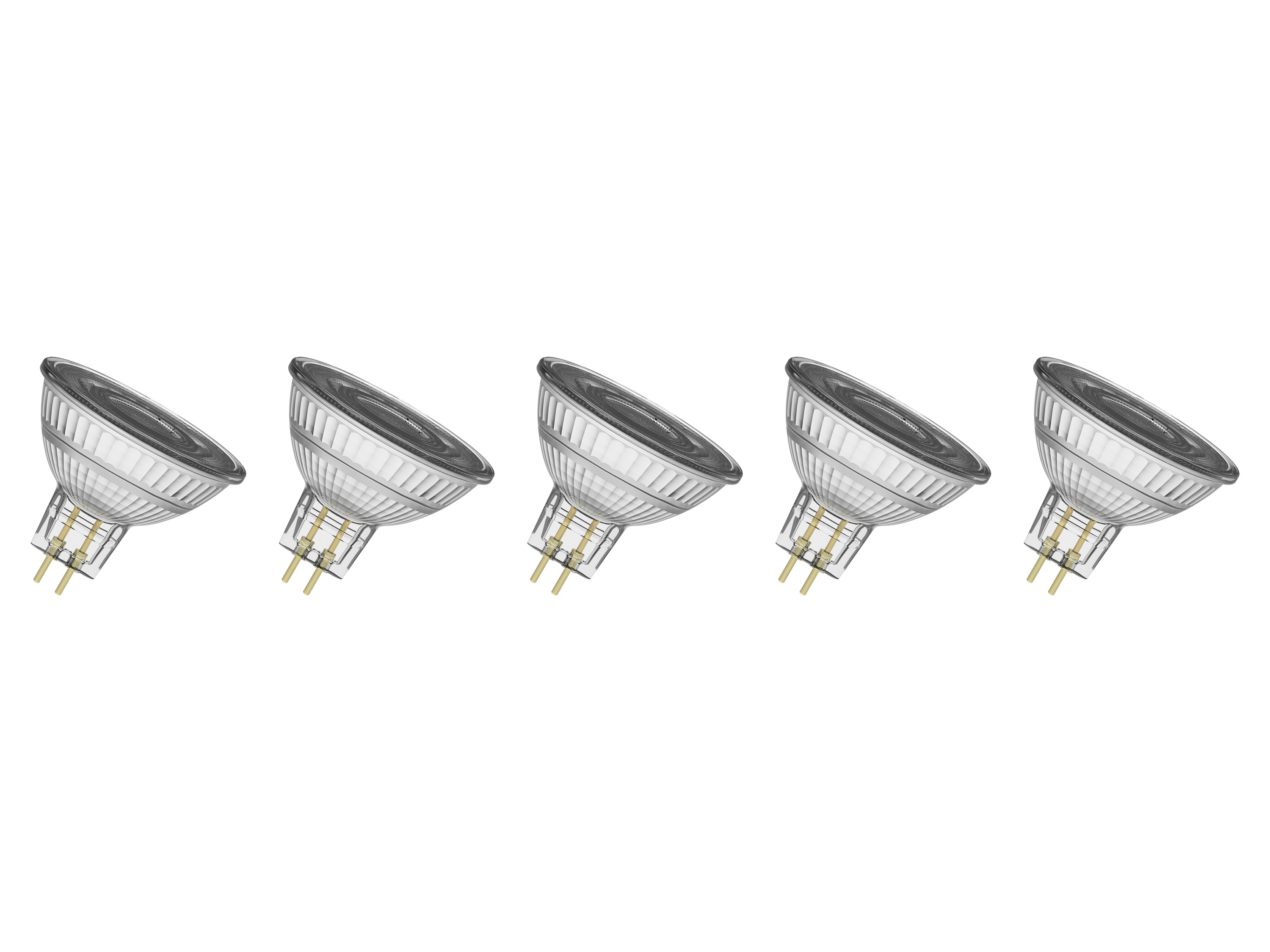 Osram LED žárovka »Base Spot«, 5 kusů (Mr16, Gu5.3, stmívání, 2700K, transparentní)