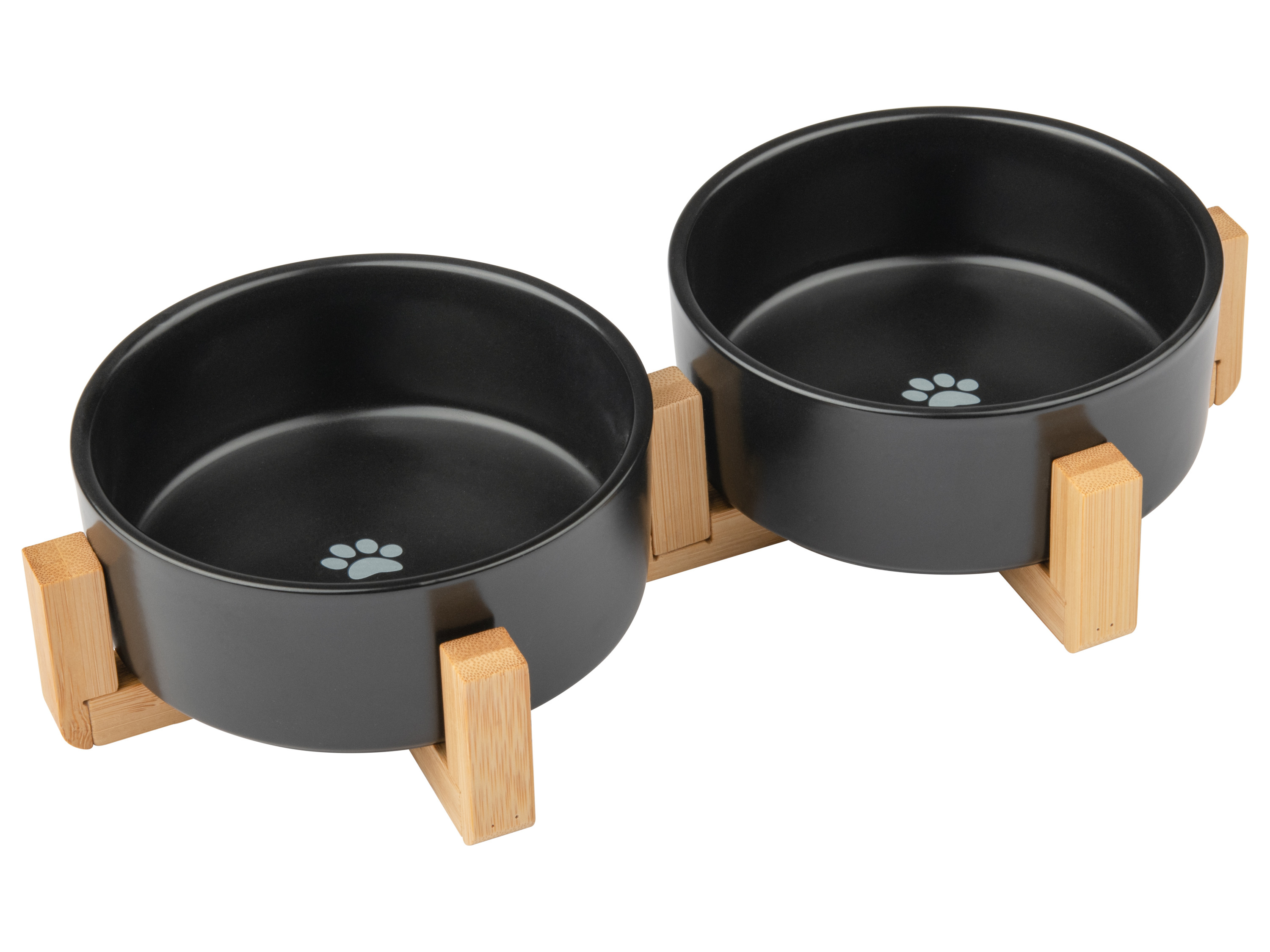 zoofari® Miska na krmení (dvojitá miska, černá)