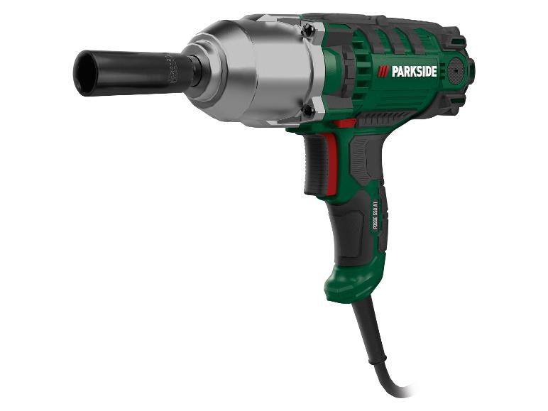 Rázový utahovák Parkside PDSS 550 A1 v zelené a černé barvě s nástavcem