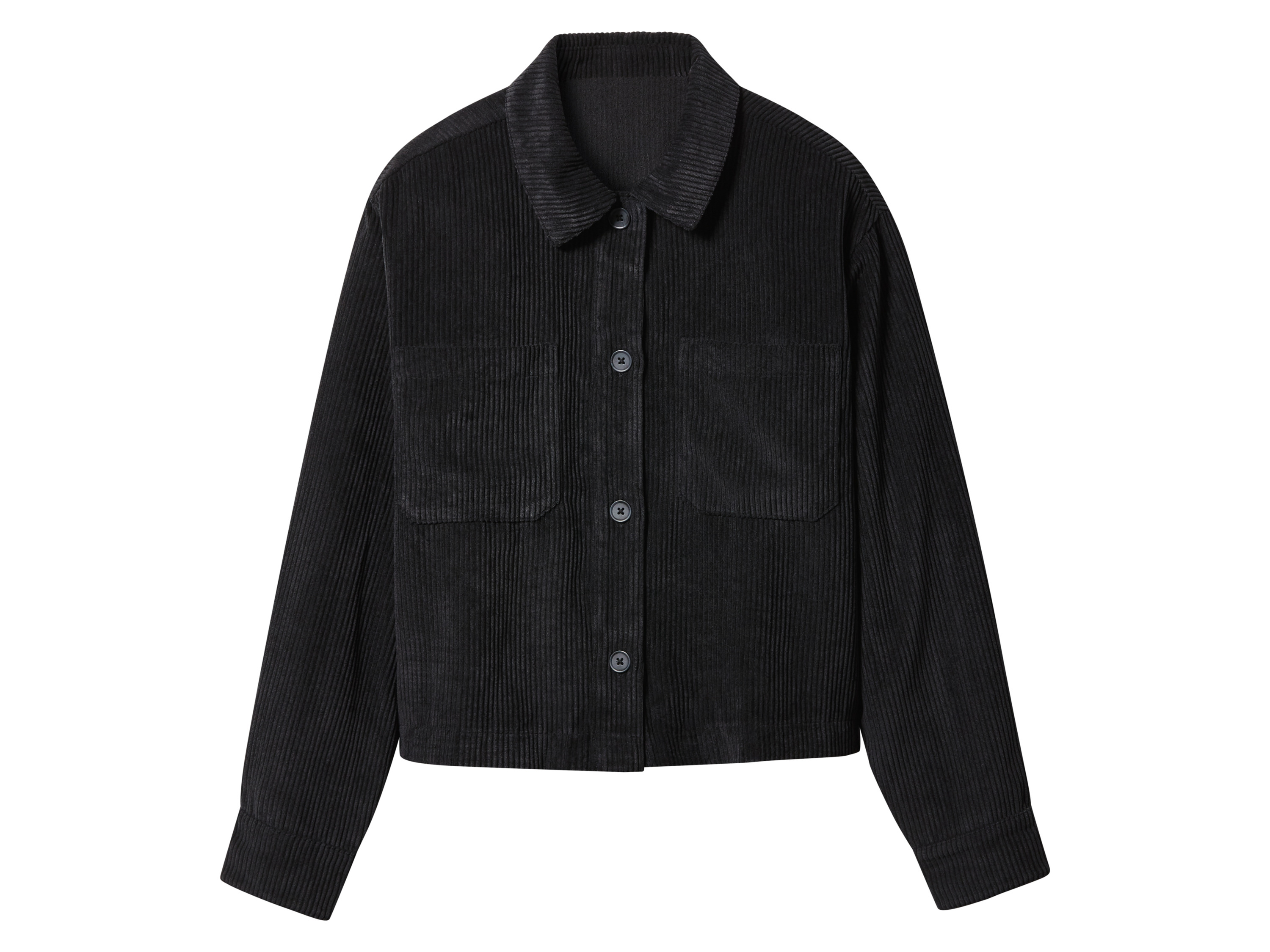 esmara® Dámská manšestrová košile (černá, L(44/46))