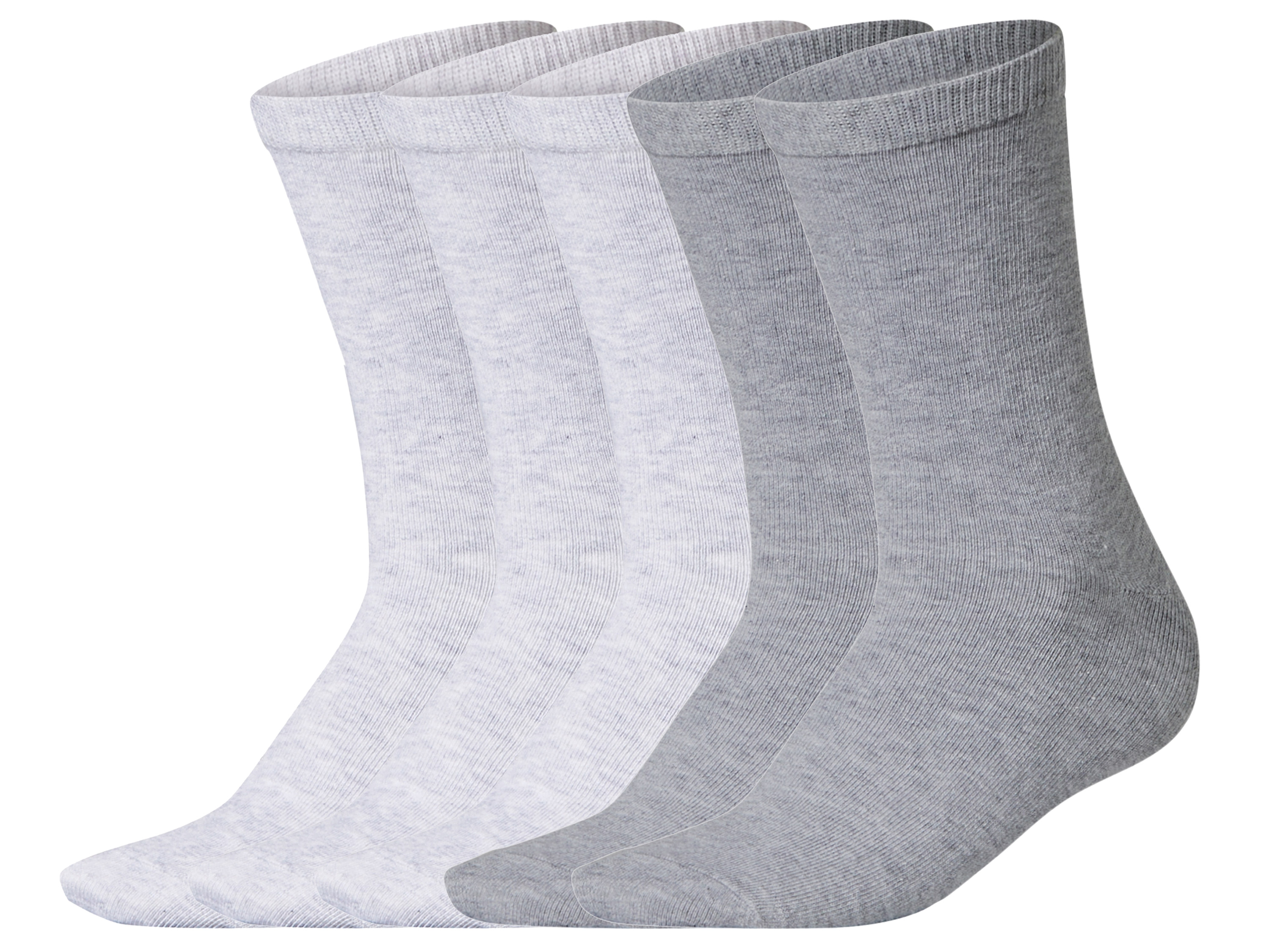 esmara® Dámské ponožky s BIO bavlnou, 5 párů (světle šedá, 39-42)
