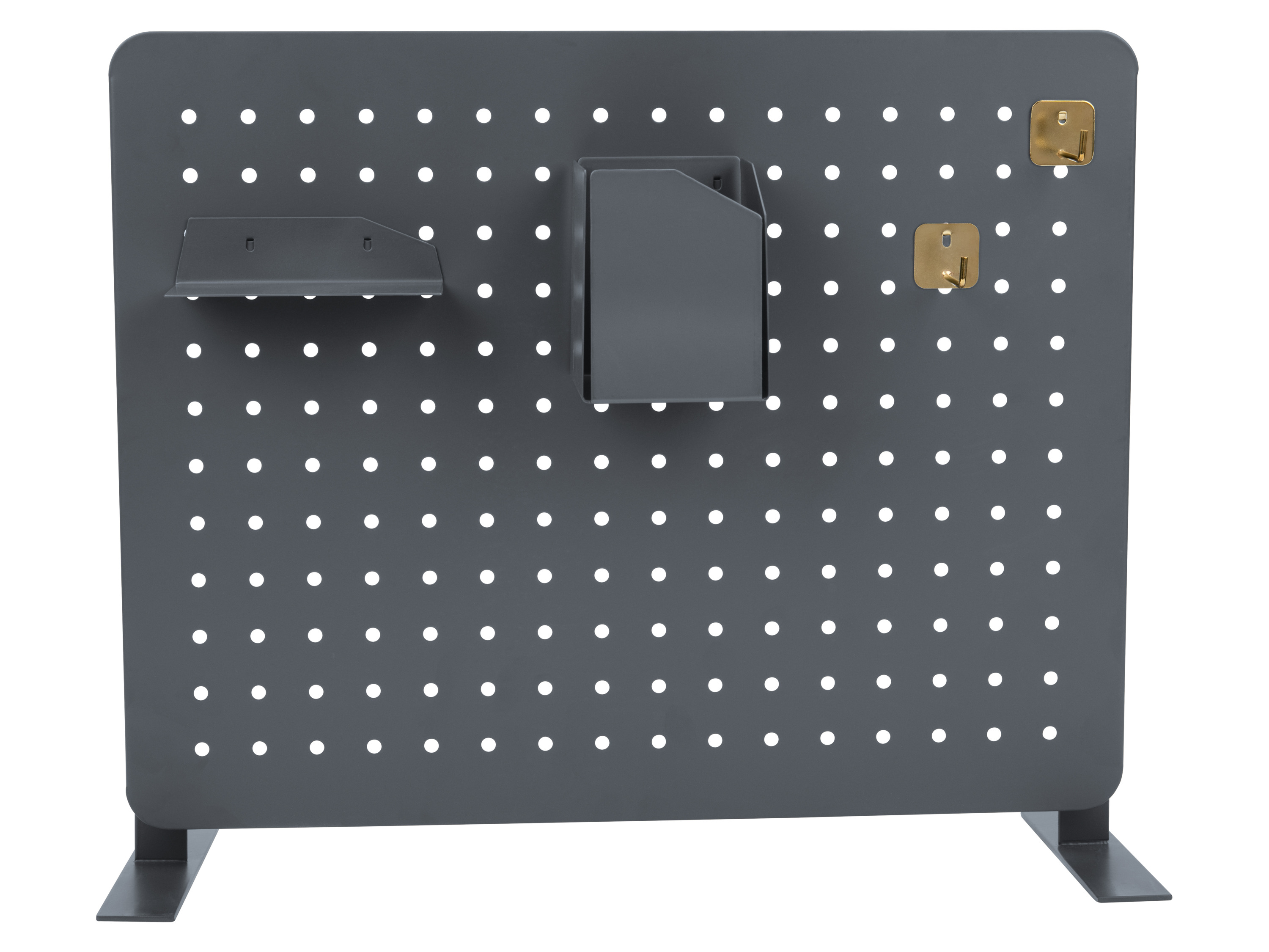 Crelando® Nástěnný organizér s příslušenstvím (Pegboard se 6 komponenty, antracitová)