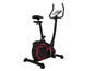 Černý stacionární bicykl s červeným lemem, značky Chest-Fit