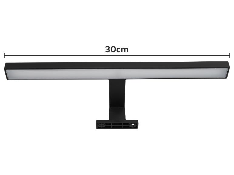 Černé 30 cm dlouhé LED nástěnné svítidlo