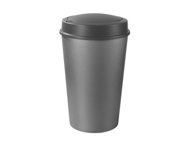 Odpadkový koš, 25 l, stříbrná metalická