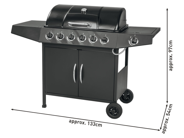  Zobrazit na celou obrazovku GRILLMEISTER Plynový gril 17,3 kW, 6 + 1 - Obrázek 4